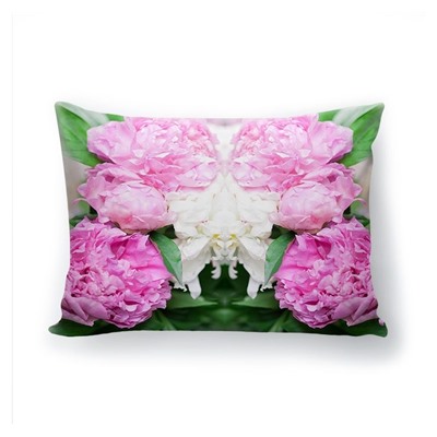 Подушка декоративная с 3D рисунком "Розовые пионы"