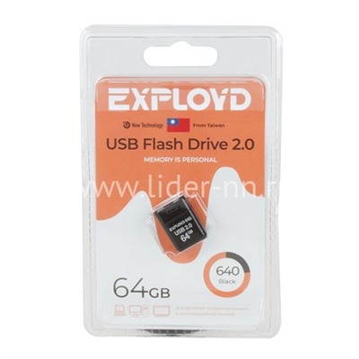 USB Flash 64GB Exployd (640) черный 2.0