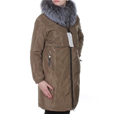 V-1032 Пальто женское с натуральным мехом Vomilov