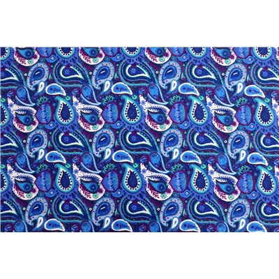 Ткань фланель 150 см Восточный (синий)