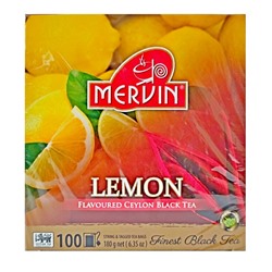 Чай чёрный Mervin Ceylon Tea Lemon (Лимон) 100 пак