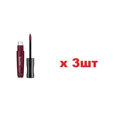 Rimmel Жидкая матовая помада 5,5мл Stay Matte 810 Plum this show 3шт