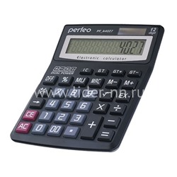 Калькулятор Perfeo (PF_A4027) бухгалтерский; 12-разр., GT (черный)