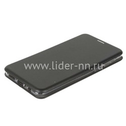 Чехол-книжка для Samsung Galaxy A21 Brauffen (горизонтальный флип) черная (пакет)