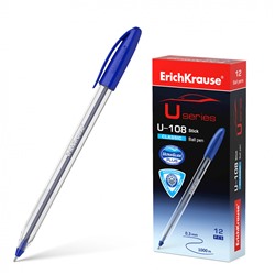 Ручка шарик U-108 Stick Classic 1.0, синий (12 шт)