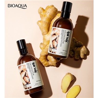 Укрепляющий восстанавливающий шампунь с имбирем Bioaqua Ginger Essence Silky Supple Shampoo, 250 мл.