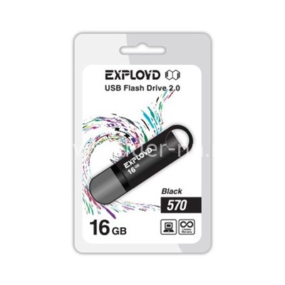 USB Flash 16GB Exployd (570) черный