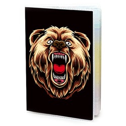 MOB153 Обложка для паспорта ПВХ Медведь