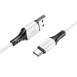 USB кабель для USB Type-C 1.0м BOROFONE BX79 силиконовый (белый) 3.0A