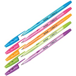 Ручка шариковая 0,7мм синяя "Tribase Neon" (Berlingo)