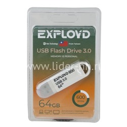 USB Flash 64GB Exployd (600) белый 3.0