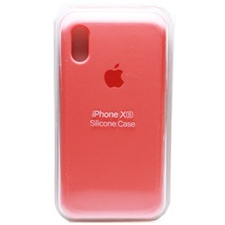 Силиконовый чехол для Айфон X (Ярко-розовый)