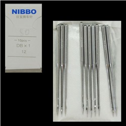 Иглы NIBBO для прямострочных машин с тонкой колбой (DB*1/80) ПШМ № 80/12, уп. 10 шт