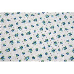 Ткань ситец 95 см арт. 18981-3 (синие цветы)