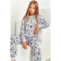 Брюки для девочки CRAZY GETUP "Looney Tunes" AW21GJ0804 серый