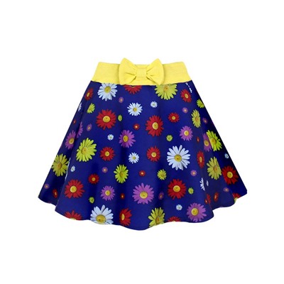 Летняя юбка для девочки в цветочек 79632-ДЛ19