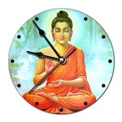 MCH004 Часы настенные Будда 20см, пластик