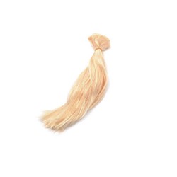 Волосы-тресс прямые, длина-15 см, ширина ленты 50 см  блондин