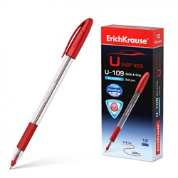 Ручка шарик U-109 Stick&Grip Classic 1.0, красный (12 шт)