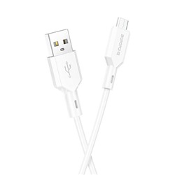 USB кабель micro USB 1.0м BOROFONE BX70 (белый) 2.4A