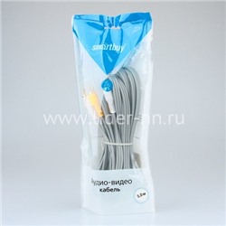 Кабель соединительный Smartbuy 3xRCA(M)-3xRCA(M). 5.0 м. (пакет)