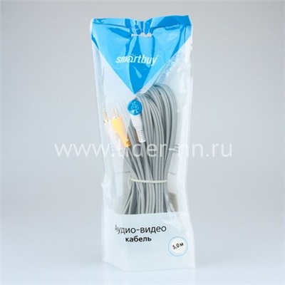 Кабель соединительный Smartbuy 3xRCA(M)-3xRCA(M). 5.0 м. (пакет)