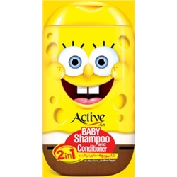 "ACTIVE" Детский шампунь и кондиционер 2в1(280мл) "Sponge Bob".12