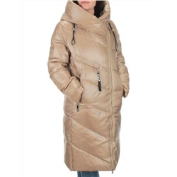 2185 BEIGE Пальто зимнее женское (200 гр. холлофайбера)