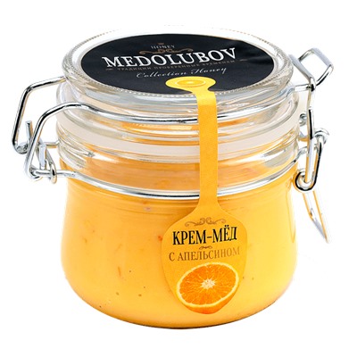 Мёд-суфле Медолюбов с апельсином (бугель) 250мл