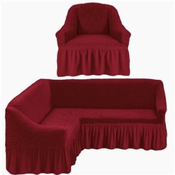 Чехол на угловой диван + 1 кресла "Бордо"