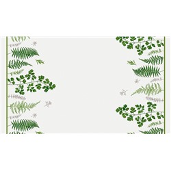 Ткань рогожка 150 см Ботаника (светлая скатерть) (белый)