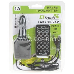 MP3 FM Modulator ELTRONIC (USB/Micro SD/дисплей/пульт/зарядное устройство) 9903