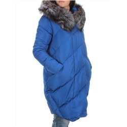 15172 BLUE Пальто зимнее женское (200 гр .холлофайбер)