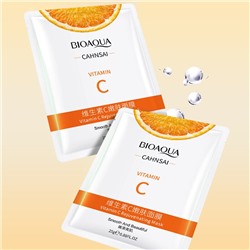 Маска Омолаживающая тканевая для лица с витамином С . BioAqua
