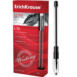 Ручка шариковая 0,7 мм черная "ULTRA L-30" (ErichKrause)