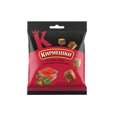 «Кириешки», сухарики со вкусом красной икры, 40 г